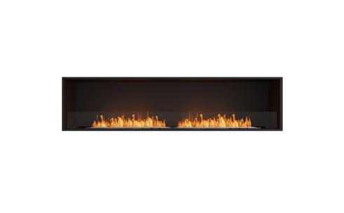 Ecosmart Fire Flex 86SS Single Sided Fireplace Insert - Black Finish / Stainless Steel Burner - ESF.FX.86SS