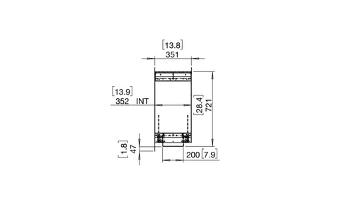 Ecosmart Fire Flex 50DB Double Sided Fireplace Insert - Black Finish / Black Burner - ESF.FX.50DB.B
