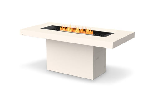 Ecosmart Fire Gin 90 (Bar) Fire Pit Table - Bone Finish / Black Burner - ESF.O.GIN.90.B.BO.B