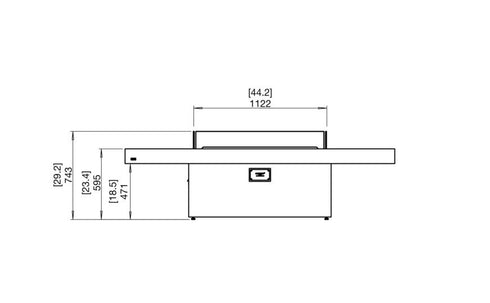 Ecosmart Fire Gin 90 (Chat)Fire Pit Table - Graphite Finish / Stainless Steel Burner - ESF.O.GIN.90.C.GH