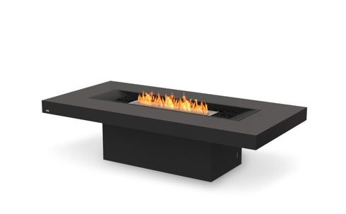 Ecosmart Fire Gin 90 (Chat)Fire Pit Table - Graphite Finish / Stainless Steel Burner - ESF.O.GIN.90.C.GH
