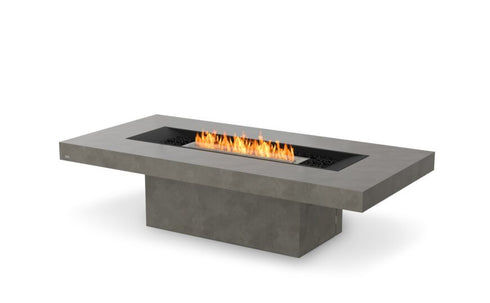 Ecosmart Fire Gin 90 (Chat)Fire Pit Table - Natural Finish / Stainless Steel Burner - ESF.O.GIN.90.C.NA