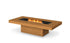 Ecosmart Fire Gin 90 (Chat)Fire Pit Table - Teak Finish / Stainless Steel Burner - ESF.O.GIN.90.C.TN