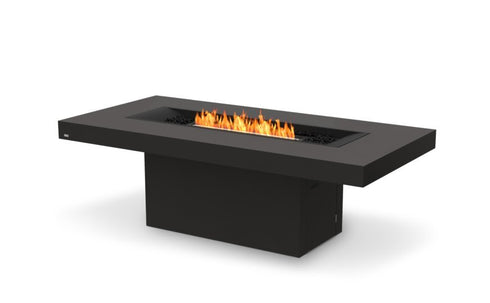 Ecosmart Fire Gin 90 (Dining) Fire Pit Table - Graphite Finish / Black Burner - ESF.O.GIN.90.D.GH.B