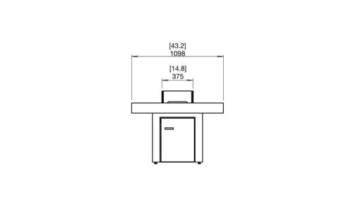 Ecosmart Fire Gin 90 (Dining) Fire Pit Table - Graphite Finish / Stainless Steel Burner - ESF.O.GIN.90.D.GH