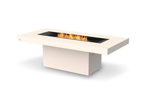 Ecosmart Fire Gin 90 (Dining) Fire Pit Table - Bone Finish / Black Burner - ESF.O.GIN.90.D.BO.B