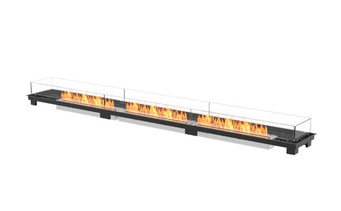 Ecosmart Fire Linear 130 Fire Pit Kit - Black Finish / Stainless Steel Burner - ESF.B.FPK.L.130.I