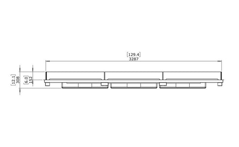Ecosmart Fire Linear 130 Fire Pit Kit - Black Finish / Stainless Steel Burner - ESF.B.FPK.L.130.I