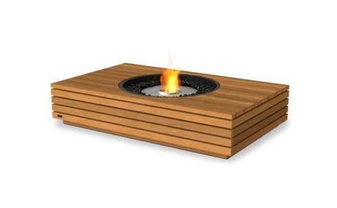 Ecosmart Fire Martini 50 Fire Pit Table - Teak Finish / Stainless Steel Burner - ESF.O.MTI.50.TN