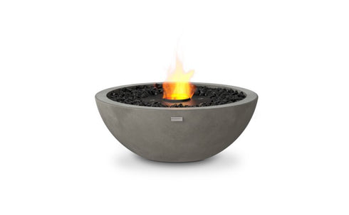Ecosmart Fire Mix 600 Fire Pit Bowl - Natural Finish / Black Burner - ESF.O.MX6.NA.B