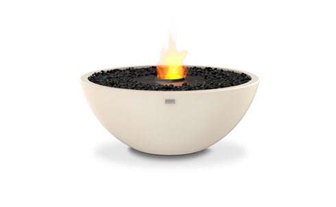 Ecosmart Fire Mix 850 Fire Pit Bowl - Bone Finish / Black Burner - ESF.O.MX8.BO.B
