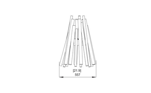 Ecosmart Fire StixPortable Fire Pit - Stainless Steel Finish / Stainless Steel Burner - ESF.O.STX.SS