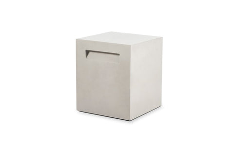 Ecosmart Fire Tank Concrete Stool - Bone Finish - ESF.2.A.TAN.BO