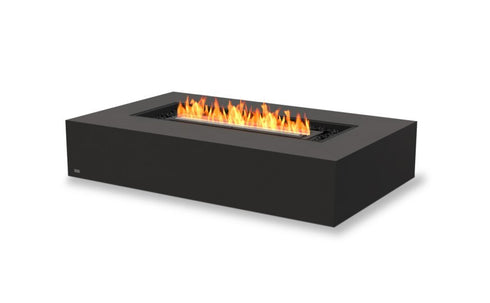 Ecosmart Fire Wharf 65 Fire Pit Table - Graphite Finish / Black Burner - ESF.O.WHF.65.GH.B