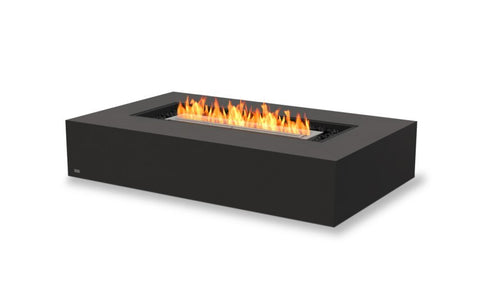Ecosmart Fire Wharf 65 Fire Pit Table - Graphite Finish / Stainless Steel Burner - ESF.O.WHF.65.GH