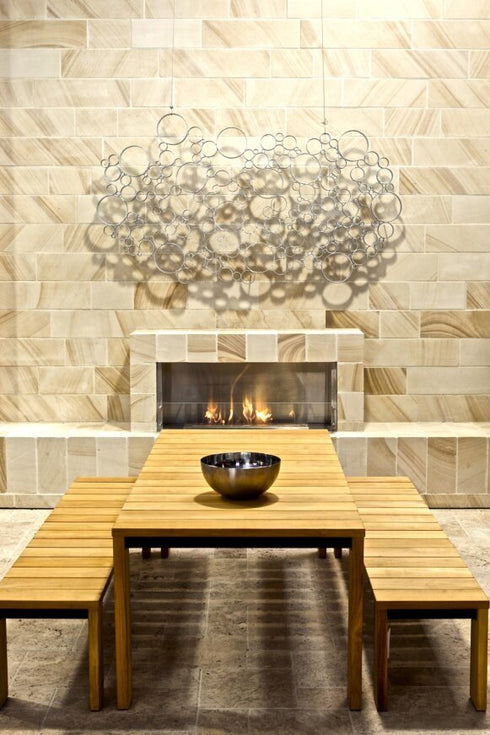 Ecosmart Fire Flex 50SS Single Sided Fireplace Insert - Black Finish / Stainless Steel Burner - ESF.FX.50SS