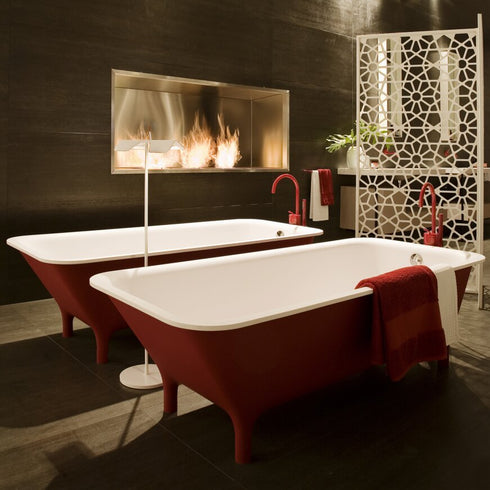 Ecosmart Fire Flex 68SS Single Sided Fireplace Insert - Black Finish / Stainless Steel Burner - ESF.FX.68SS