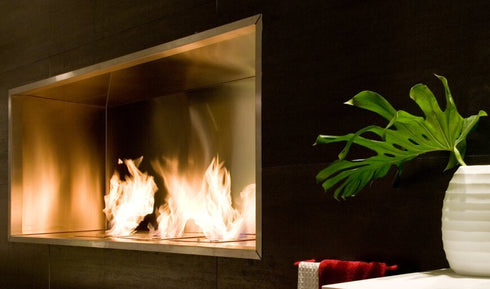 Ecosmart Fire Flex 68SS Single Sided Fireplace Insert - Black Finish / Black Burner - ESF.FX.68SS.B
