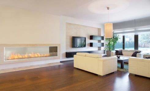 Ecosmart Fire Flex 86SS Single Sided Fireplace Insert - Black Finish / Black Burner - ESF.FX.86SS.B