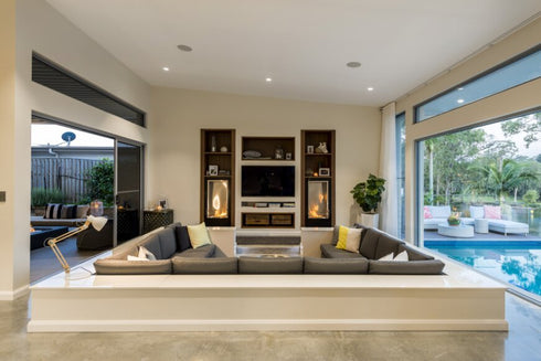 Ecosmart Fire Flex 18SS Single Sided Fireplace Insert - Black Finish / Black Burner - ESF.FX.18SS.B