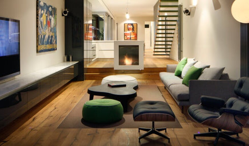 Ecosmart Fire Flex 32SS Single Sided Fireplace Insert - Black Finish / Black Burner - ESF.FX.32SS.B