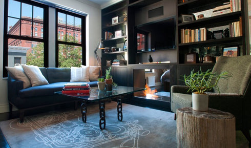 Ecosmart Fire Flex 32DB Double Sided Fireplace Insert - Black Finish / Black Burner - ESF.FX.32DB.B