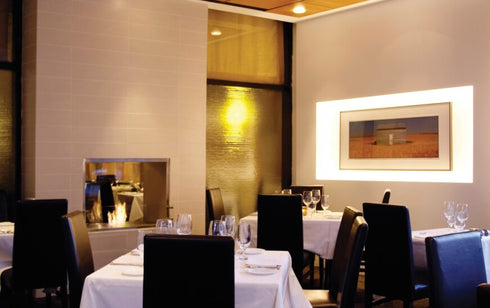 Ecosmart Fire Flex 32DB Double Sided Fireplace Insert - Black Finish / Stainless Steel Burner - ESF.FX.32DB