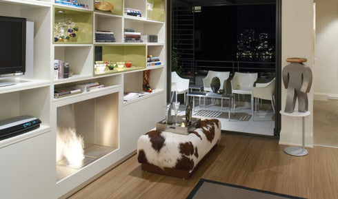 Ecosmart Fire Flex 32SS Single Sided Fireplace Insert - Black Finish / Black Burner - ESF.FX.32SS.B