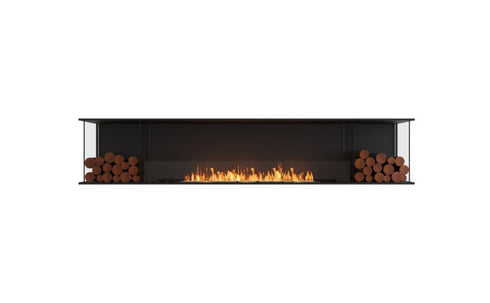 Ecosmart Fire Flex 104BY.BX2 Bay Fireplace Insert - Black Finish / Stainless Steel Burner - ESF.FX.104BY.BX2