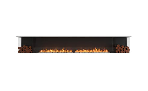 Ecosmart Fire Flex 140BY.BX2 Bay Fireplace Insert - Black Finish / Stainless Steel Burner - ESF.FX.140BY.BX2