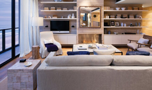 Ecosmart Fire Flex 50SS Single Sided Fireplace Insert - Black Finish / Stainless Steel Burner - ESF.FX.50SS