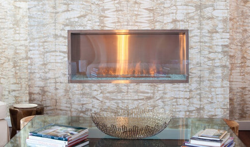 Ecosmart Fire Flex 50SS Single Sided Fireplace Insert - Black Finish / Stainless Steel Burner - ESF.FX.50SS