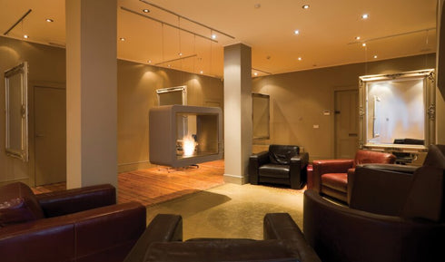 Ecosmart Fire Flex 32DB Double Sided Fireplace Insert - Black Finish / Black Burner - ESF.FX.32DB.B