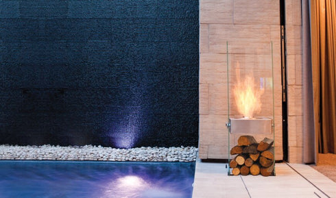 Ecosmart Fire Ghost Designer Fireplace - Black Finish