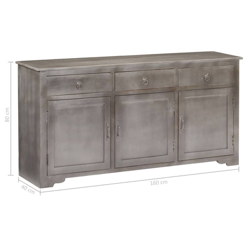Rustika Rowe - Sideboard Grey 160x40x80 cm Solid Mango Wood