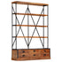 Rustika Rowe - 4Tier Bookcase with 6 Drawers 122x36x181 cm Solid Mango Wood