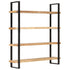Rustika Rowe - 4-Tier Bookcase 160x40x180 cm Rough Mango Wood