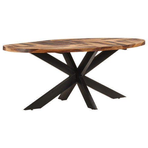 Rustika Rowe - Dining Table Oval 200x100x75cm Acacia Wood with Sheesham Finish