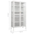 Lady Jillian - Display Cabinet White 90x40x180 cm Steel and Tempered Glass