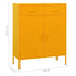Lady Jillian - Storage Cabinet Mustard Yellow 80x35x101,5 cm Steel - Model 2