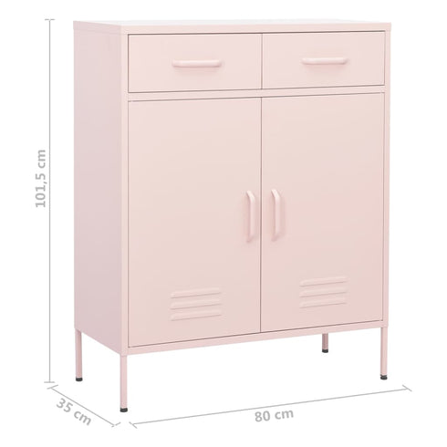 Lady Jillian - Storage Cabinet Pink 80x35x101,5 cm Steel - Model 2