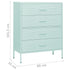 Lady Jillian - Chest of Drawers Mint 80x35x101,5 cm Steel