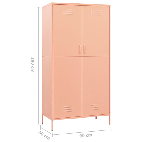 Lady Jillian - Wardrobe Pink 90x50x180 cm Steel
