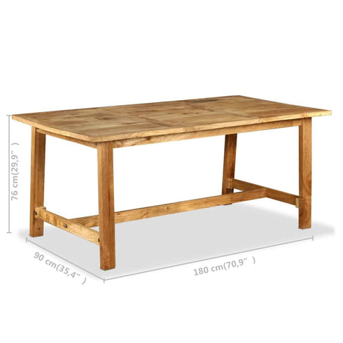 Rustika Rowe - Dining Table Solid Mango Wood 180 cm