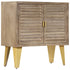 Rustika Rowe - Sideboard 80x35x80 cm Solid Mango Wood and Cast Iron