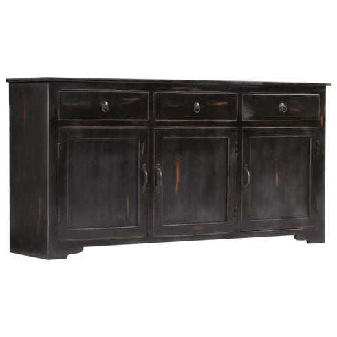Rustika Rowe - Sideboard Black 160x40x80 cm Solid Mango Wood