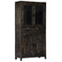 Rustika Rowe - Highboard Black 90x40x180 cm Solid Mango Wood