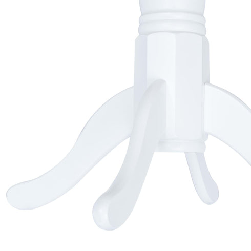 Maison Madeleine - 5 Piece Dining Set Solid Rubber Wood White and Brown