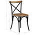Swen Studio - Cross Chairs 4 pcs Black Solid Mango Wood