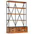 Rustika Rowe - 4Tier Bookcase with 6 Drawers 122x36x181 cm Solid Mango Wood